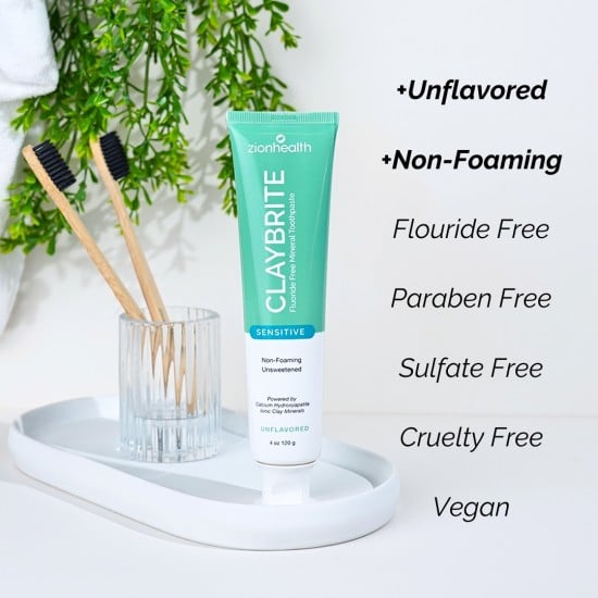 ClayBrite Sensitive Toothpaste, Maximum Relief Toothpaste - 4oz